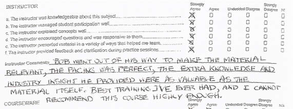 more great course feedback